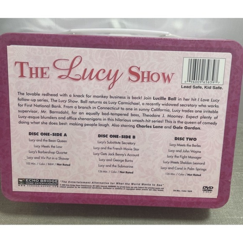 The Lucy Show 2 DVD Set in: Collectible Tin Lunchbox~New & Sealed! - Picture 3 of 4
